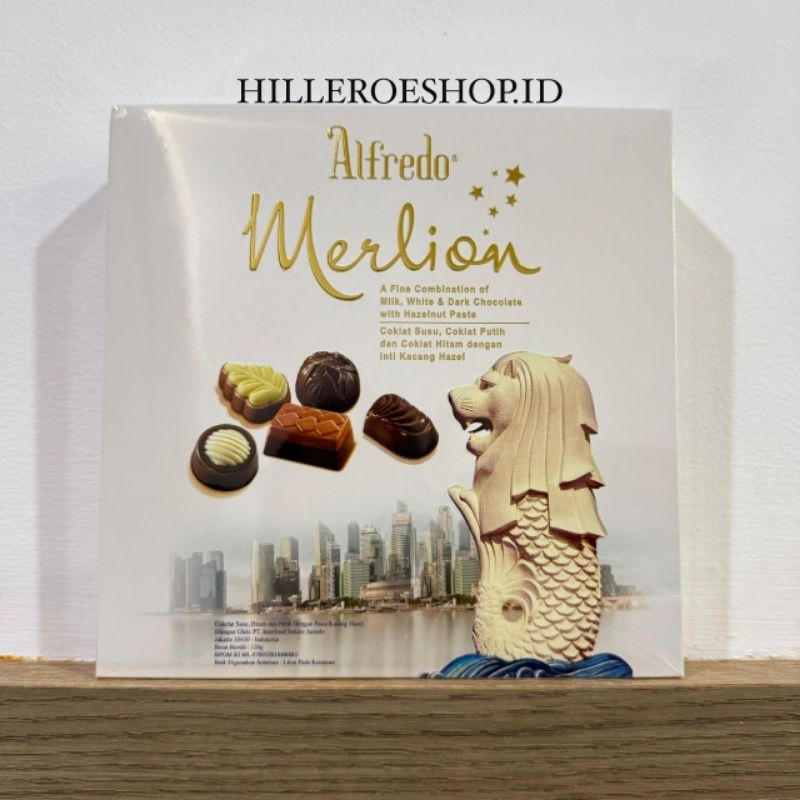 

COKLAT ALFREDO MERLION SINGAPORE BOX 120GRAM COKELAT IMPORT HALAL MILK WHITE DARK CHOCOLATE