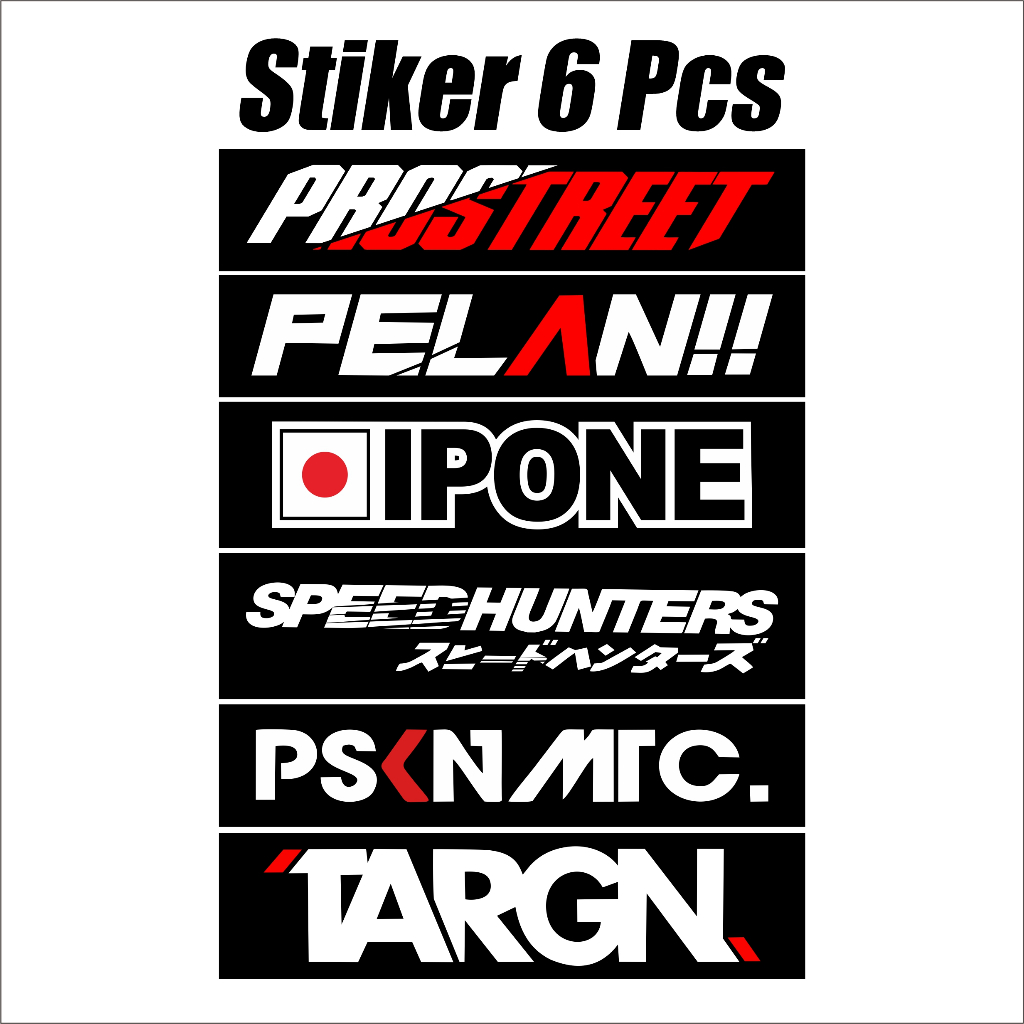 

STIKER RACING UNTUK HELM MOTOR HP - ISI 6 PCS STIKER - STIKER RACING