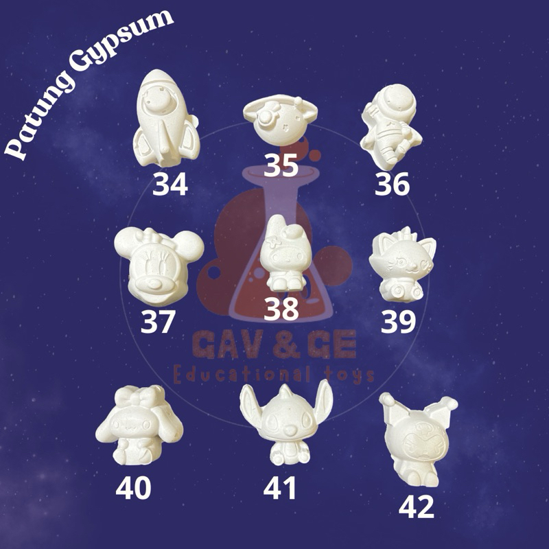 PATUNG GIFSUM GYPSUM / MEWARNAI GYPSUM / PATUNG