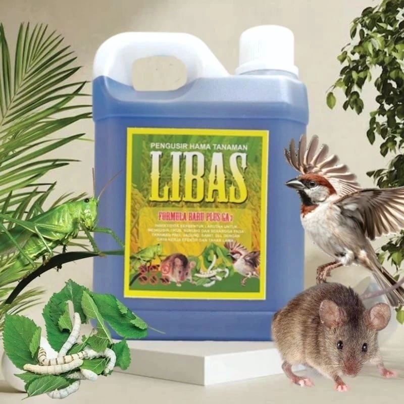 LIBAS 1 LITER - BELI 5 GRATIS 1 Pestisida Insektisida Pembasmi Hama Tanaman Racun Tikus Belalang Ula