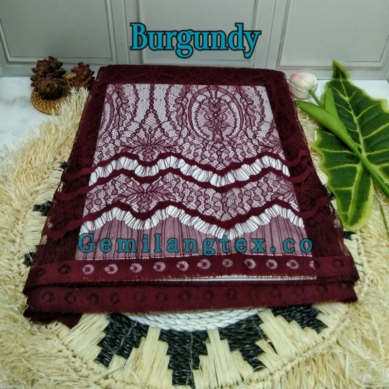 Kain BROKAT CANTILY LACE / Kain Kebaya Lace Cantily / Kain Brokat Semi Prancis / Brokat Halus / Baka