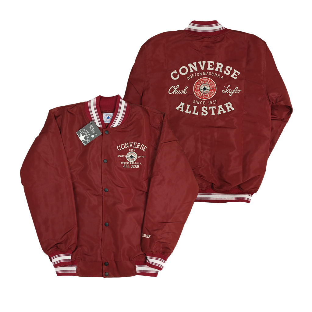 Converse All Star Varsity Jacket Full Embroidery Casual Vintage - Akar Official Shop