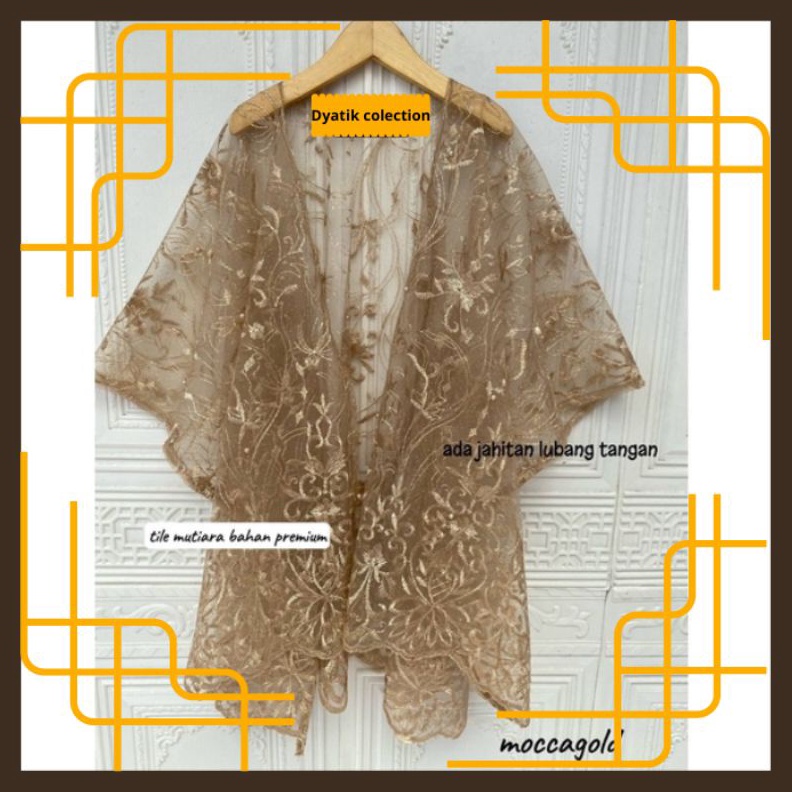 KODE W87L Atasan Kebaya Cardigan Tile Outer Tile Brukat Cardigan Kebaya Brukat Kardigan Atasan Pesta