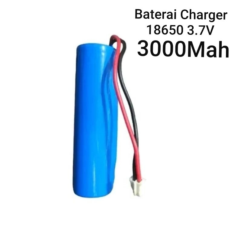 Battery 18650 3.7V 3000mah PH 2.0 Plus Socket Soket Kabel Baterai Pompa Galon Kipas Mini Lampu Emerg