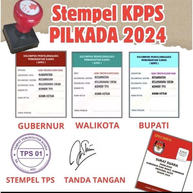 

STEMPEL PILKADA PANITIA KPPS / Stempel SURAT SUARA / Stempel PPS / Stempel TPS / Stempel Tanda Tangan