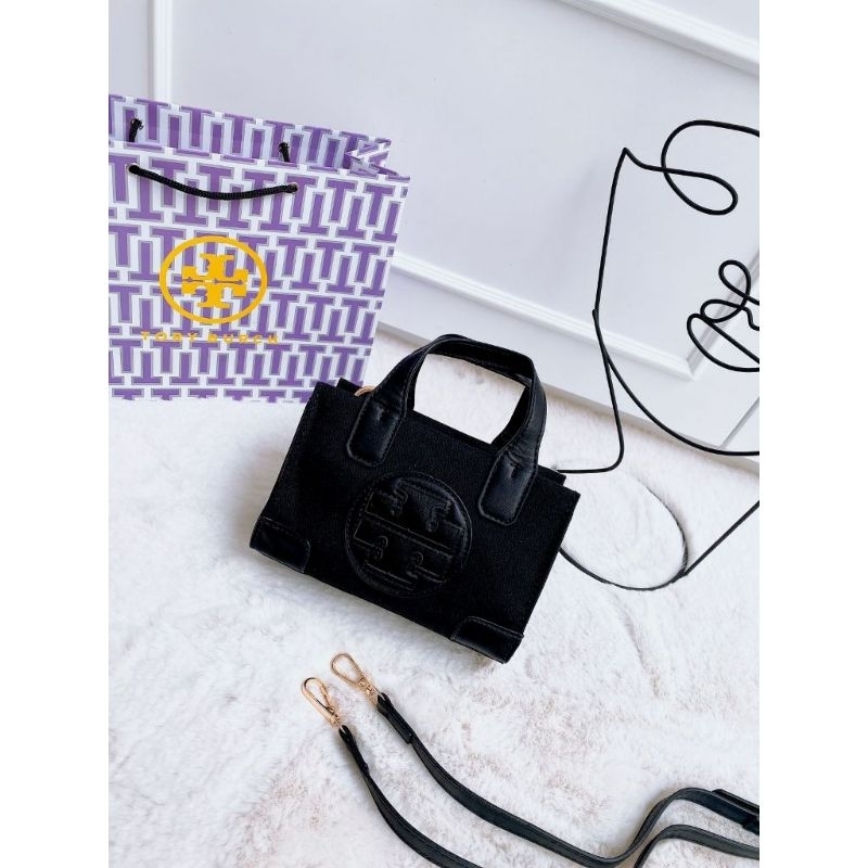 TAS SELEMPANG TORY BURCH ELLA MINI MICRO KODE TR 1101+FREE BOX,TALI PANJANG,DALAMAN SUEDE