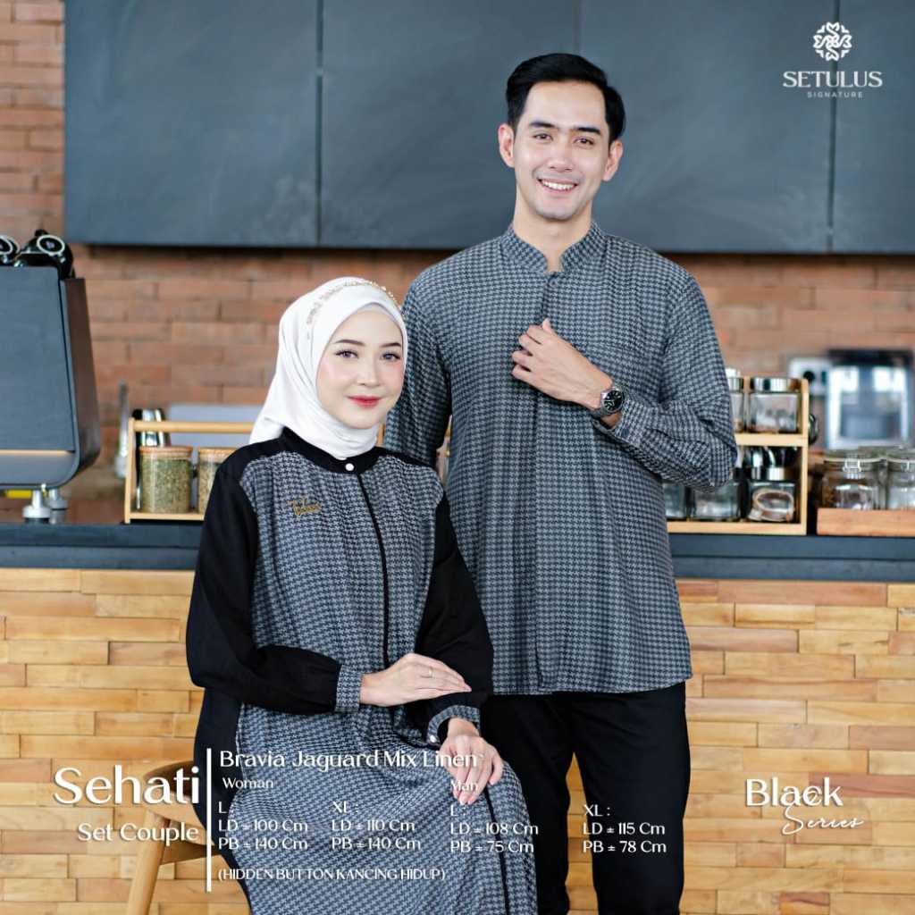 Tulus Signature Baju Couple Pasangan Muslim Kekinian Outfit Lebaran Sehati