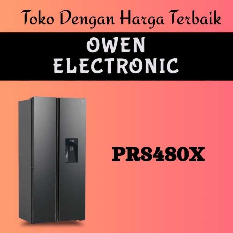 POLYTRON KULKAS SIDE BY SIDE REFRIGERATOR PRS480X