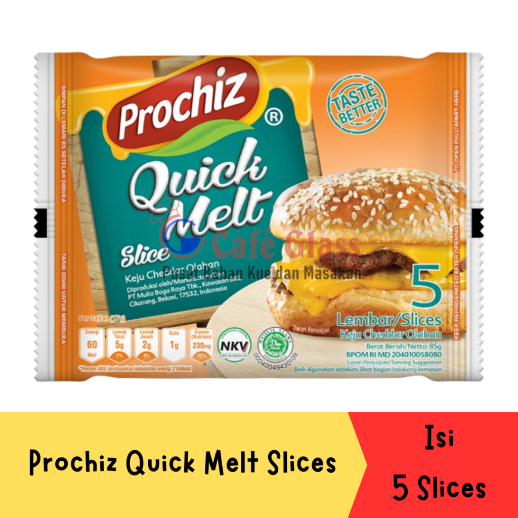 

Prochiz Quick Melt Slice / Keju Melt Lembaran Isi 5Lembar