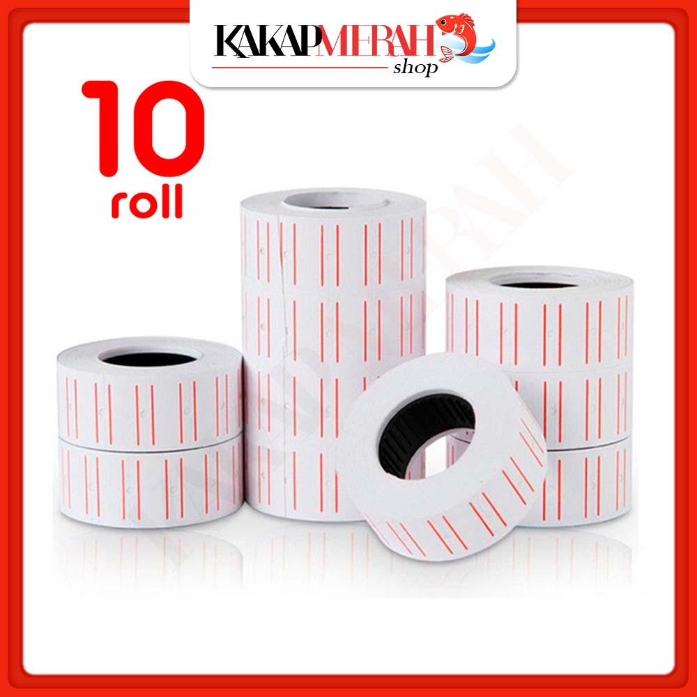 

Isi Labeh Harga Roll 1 Baris 10 Roll Alat Price Labeller Warna Putih