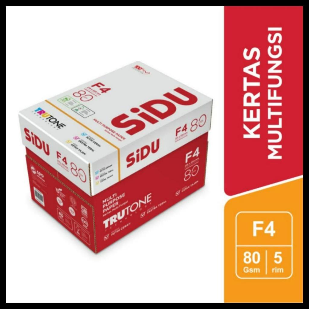 

bib Kertas Hvs F4 80 Gsm - Sidu (1Rim) Lembar / Kertas Print / Kertas Fotocopy / Orinal
