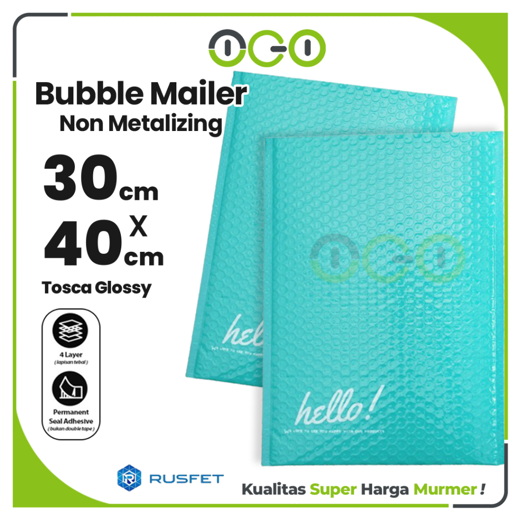 

Amplop Bubble Mailer Hello Series Tosca 30 x 40 cm Harga Satuan / Amplop Packing Online Shop Rusfet