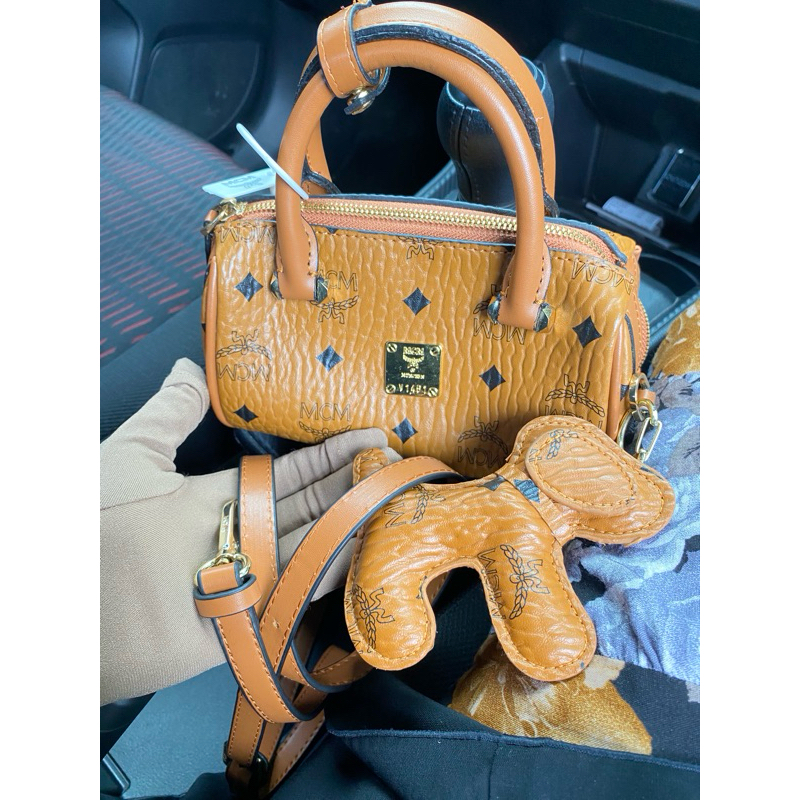 preloved tas mcm slingbag mini/tas seconds/tas kulit sekend/tas bekas like new