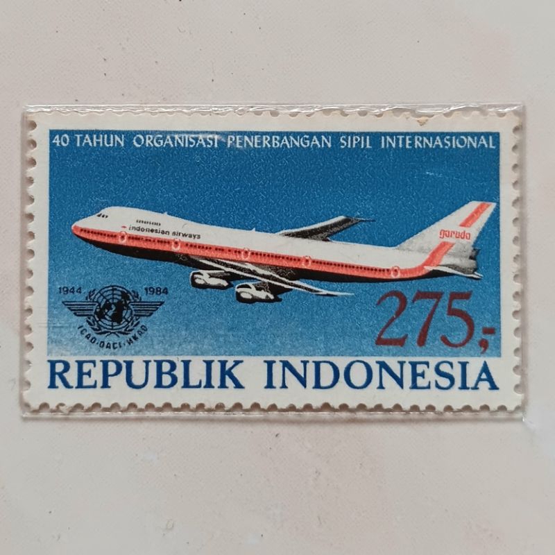 

(AD) Perangko Indonesia 1984 40 Tahun ICAO Single Set Mint