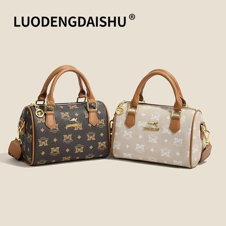 BJ65131 (DAPAT PAPERBAG) - COFFEE/KHAKI TAS JINJING SLEMPANG HANDBAG WANITA LUODENG DAISHU MOTIF M C