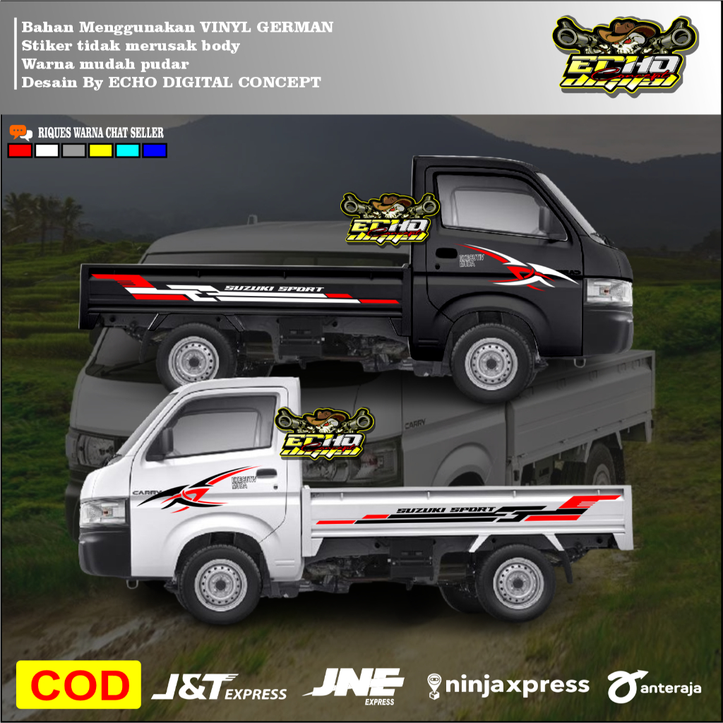 Stiker Cutting Mobil Pickup New Carry Stiker Jet Pickup Futura Suzuki Sport Stiker Variasi Mobil Pic