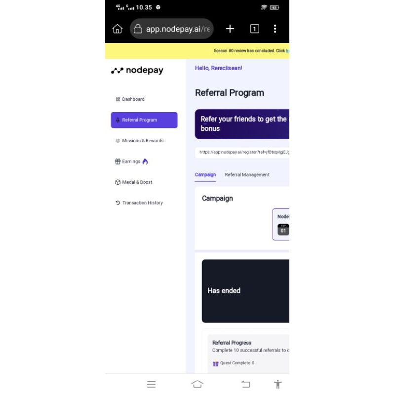 Refferal web