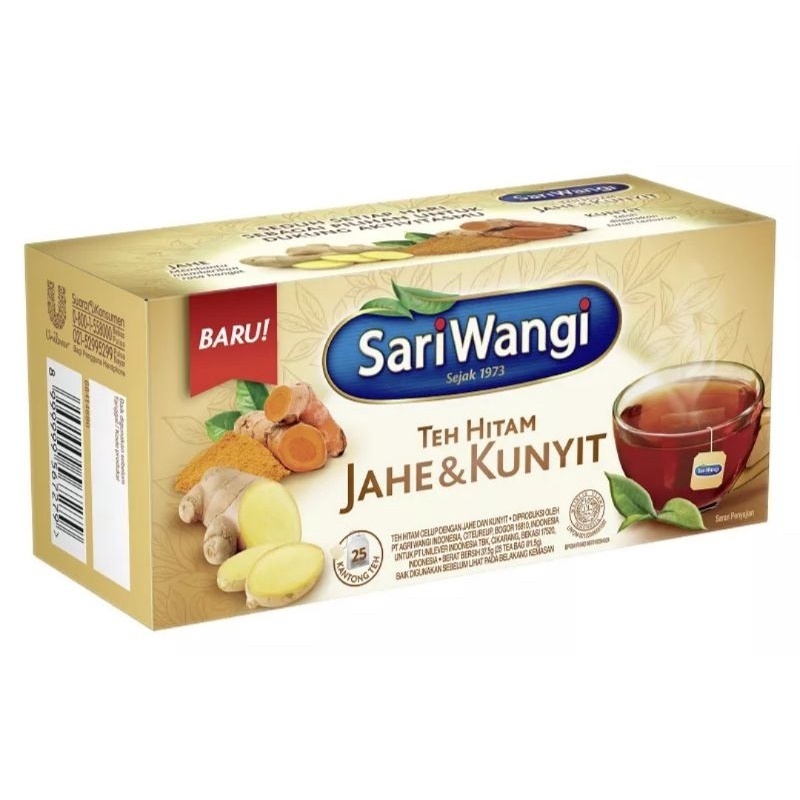 

Sari Wangi Teh Hitam Jahe & Kunyit Box 25 Kantong