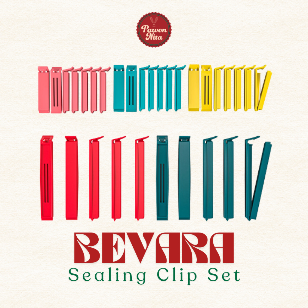 Klip Set Bevara | Penjepit Plastik Kemasan - Isi 30pcs