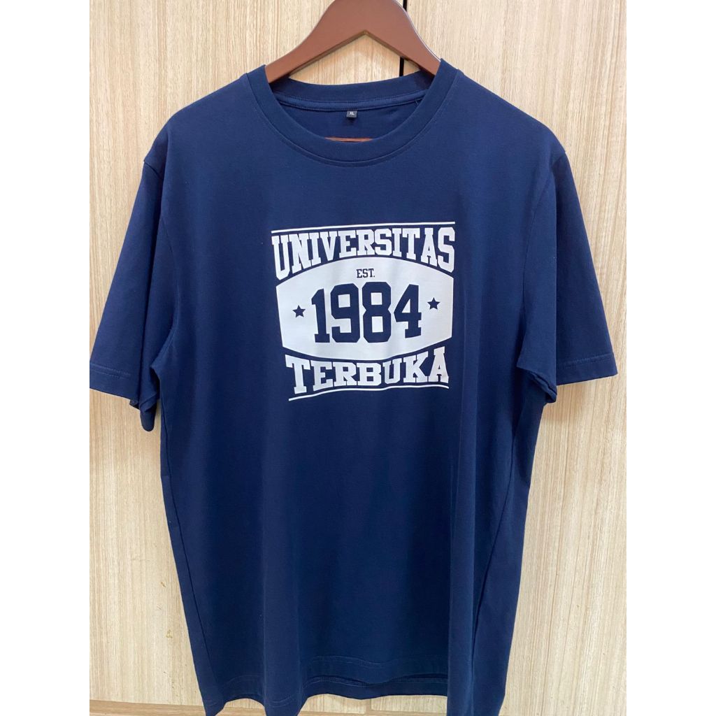 Kaos Oblong Desain Universitas Terbuka Established 1984