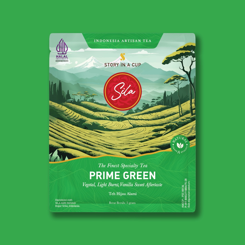 

Sila Specialty Tea | Prime Green | Sachet Loose 3gr | Teh Premium | Green Tea