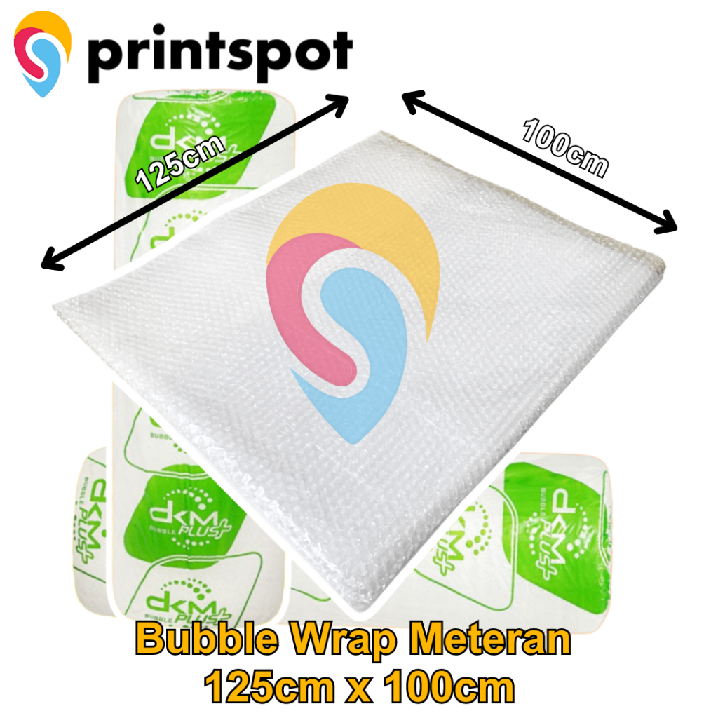 

Bubble Wrap Roll Meteran Putih Bening (125cm x 1m) - Putih