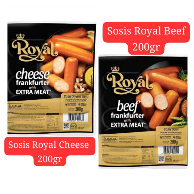 

Sosis Royal Beef/Cheese Frankfurter with Extra Meat 200gr