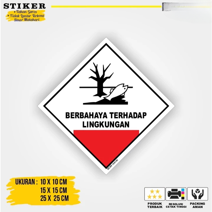 

Sticker B3 Hazmat Berbahaya Terhadap Lingkungan Simbol Label K3 Limbah