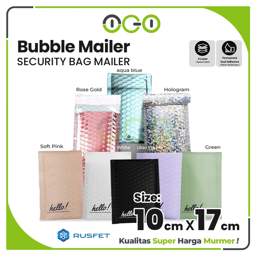 

Amplop Packing Bubble Mailer Ukuran 10 x 17 cm Harga Ecer Satuan / Amplop Security Bag Mailer Rusfet