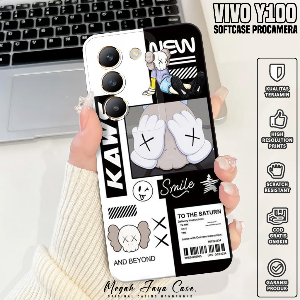 Softcase Hp VIVO Y100 - Case Hp VIVO Y100 Motif AES - Silikon Hp VIVO Y100 - Softcase Pro Camera - K