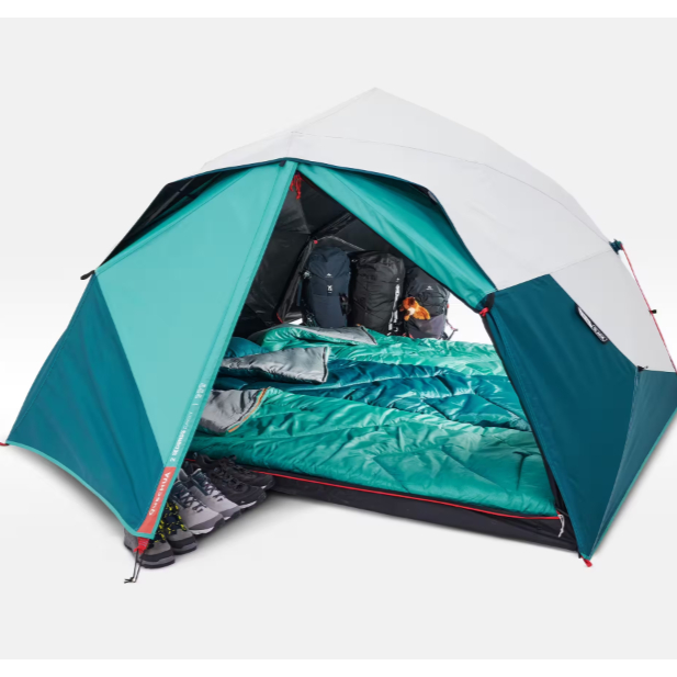 QUECHUA Tenda Camping 2 Seconds Easy 3 Orang Fresh & Black Tahan Air