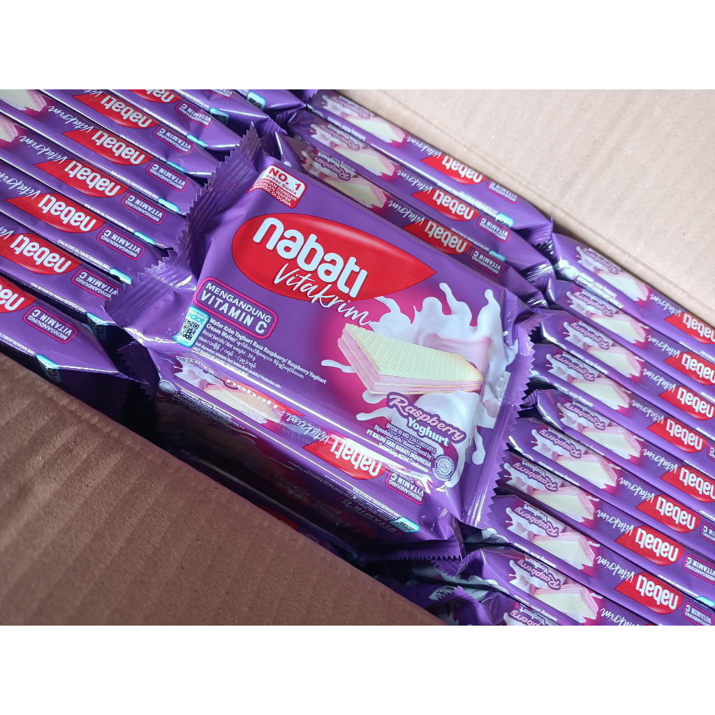 

Nabati Wafer Cokelat - Rasberry Yoghurt -Keju - Chocopandan 1 Dus