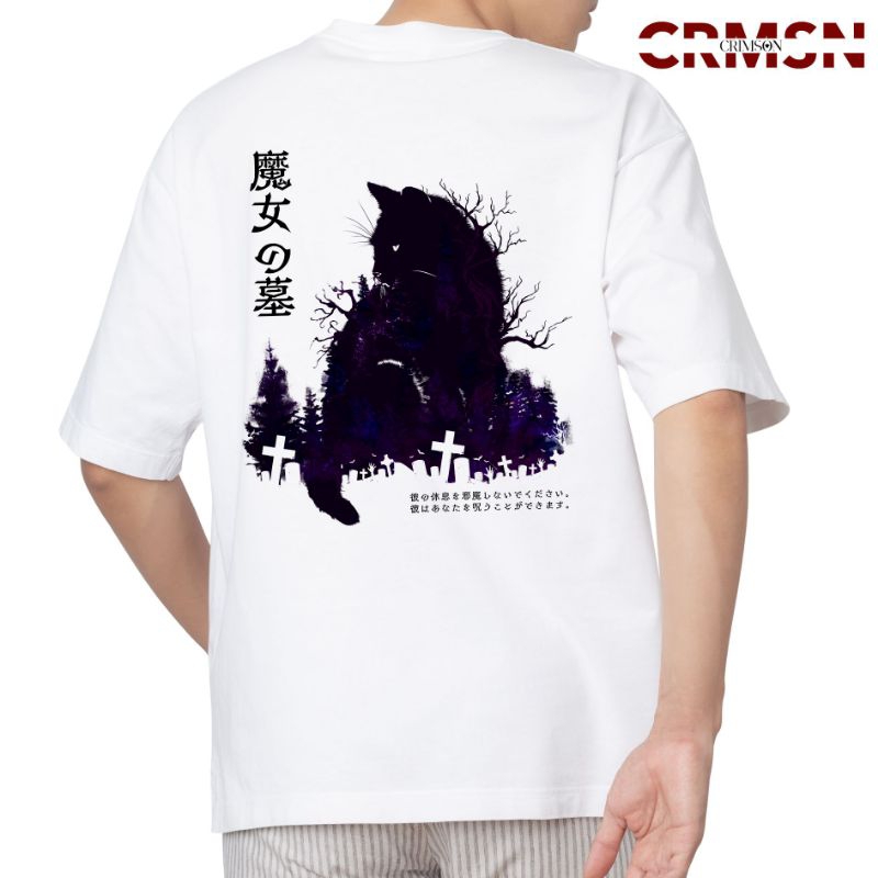 [ CRIMSON ] T-Shirt Witch Grave Kuburan Sang Penyihir Kucing Hitam / Baju Kaos Premium Pria Wanita U