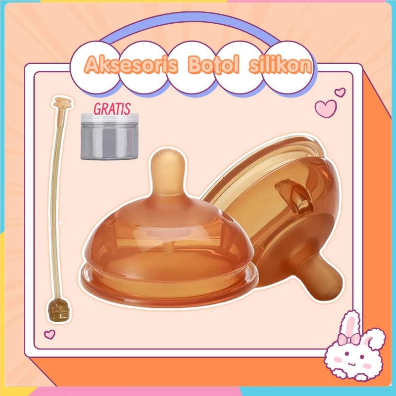 【SweetieBayi】Dot Wide Neck Dot Bayi Coklat Pengganti Puting sedotan BPA Free 7cm puting dot karet do