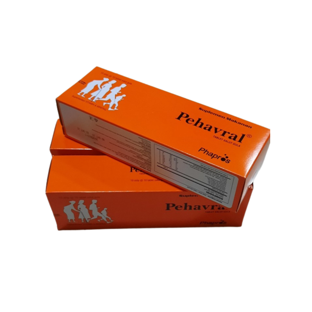 PEHAVRAL MULTIVITAMIN DAN MINERAL KEMASAN BOX @ 100 TABLET