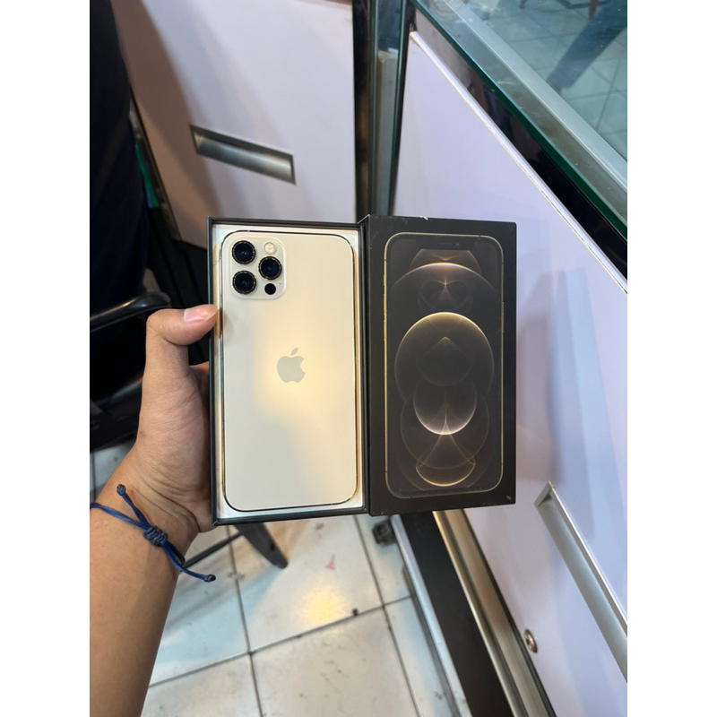 Iphone 12 pro 128 gb Ibox Gold Like New Fulset Ori Resmi