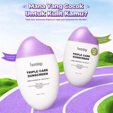 FACETOLOGY TRIPLE CARE SUNSCREEN ❤ jselectiv ❤ Sunblock Wajah FACETOLOGY - ORI✔️BPOM✔️COD✔️