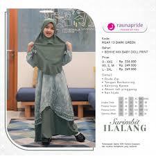 GAMIS ANAK RAUNA RGAF 13 WARNA DARK GREEN