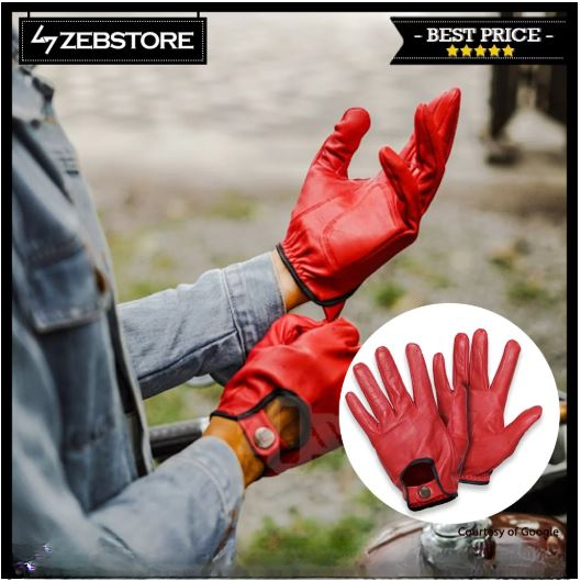 Sarung Tangan Glove Kulit Leather Northy Sabre Full Finger Red