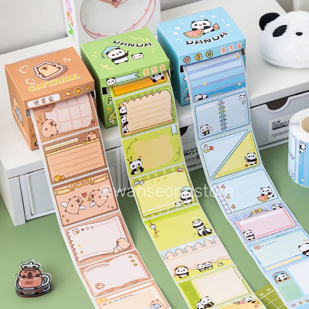 

Sticky Notes Box Roll Capybara Coklat Baca Buku