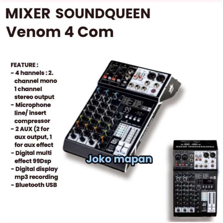 MIXER SOUNDQUEEN VENOM 4 Mixer audio sound queen VENOM4 channel