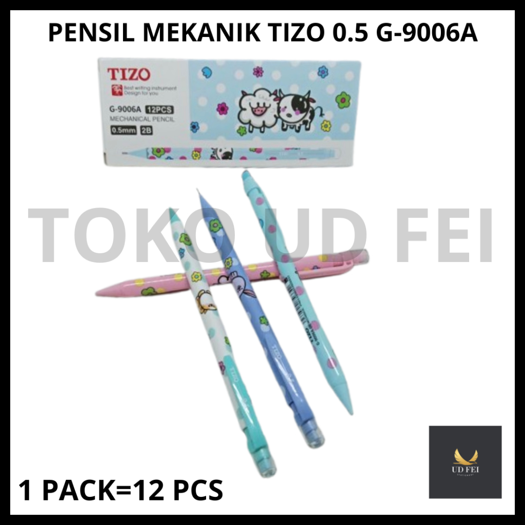 (1 PACK=12 PCS) PENSIL MEKANIK TIZO 0.5 G-9006A/ PENSIL MEKANIK 0.5 TIZO/ MECHANICAL PENCIL TIZO 0.5