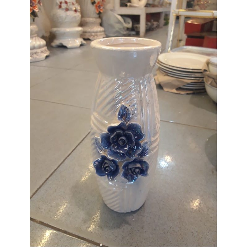 vas keramik import mewah / vas hiasan keramik / dekorasi pajangan ruang tamu pajangan lemari kaca