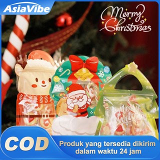 

Tas hadiah Natal 10pcs Tas Goodie Malam Natal Tas jinjing Natal Pohon Natal Rusa Karangan Bunga tas hadiah