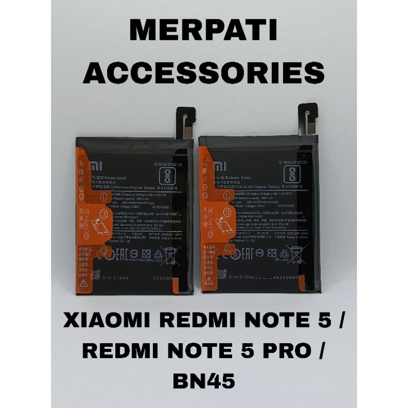 BATRE/BATRAI/BATTERY/BATERAI XIAOMI BN45 / REDMI NOTE 5 / REDMI NOTE 5 PRO / BN45