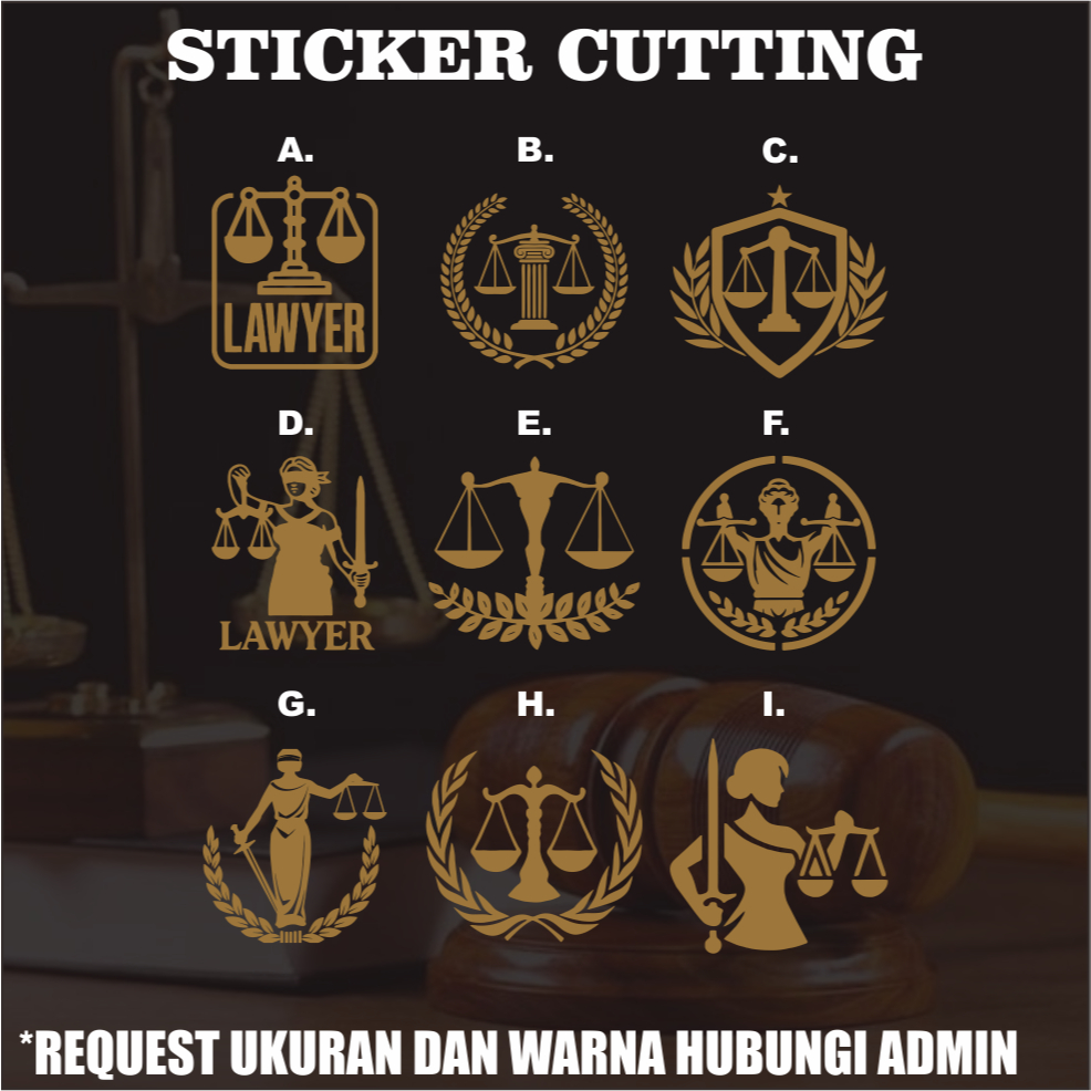 Stiker Justice / Lawyer / Sticker Cutting