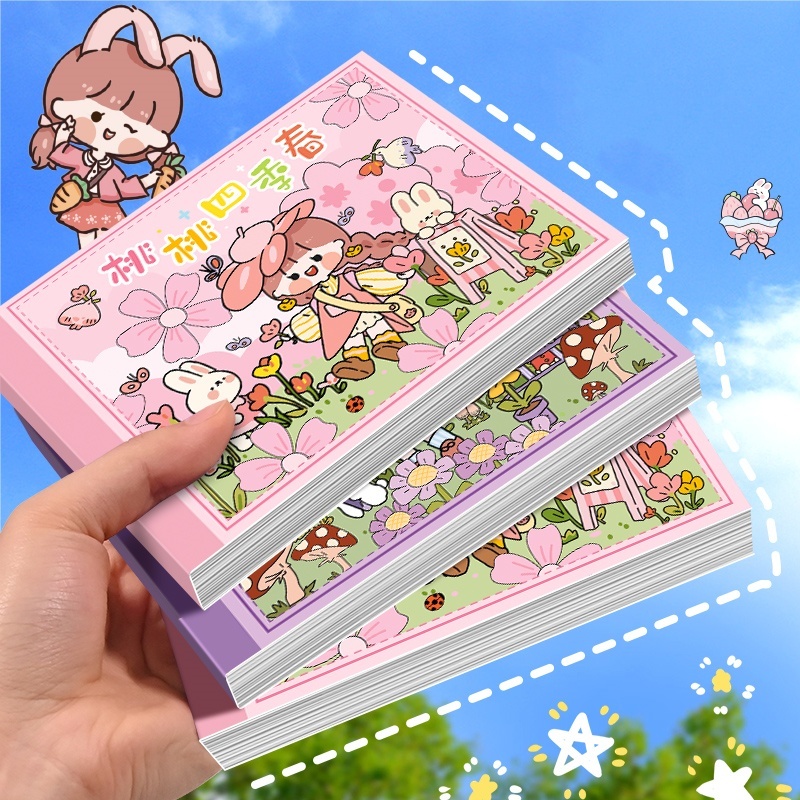 

50Lembar Sticker aesthetic AKI kawai Stiker buku kartun lucu utk dekorasi DIY jurnal scrapbook Semua gambar berbeda