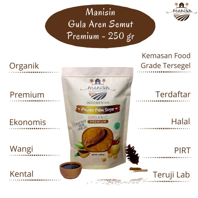 

Gula Aren Bubuk Premium Gula Semut Palm Sugar 250gr