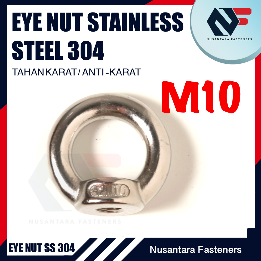 EYE NUT STAINLESS STEEL 304 M10