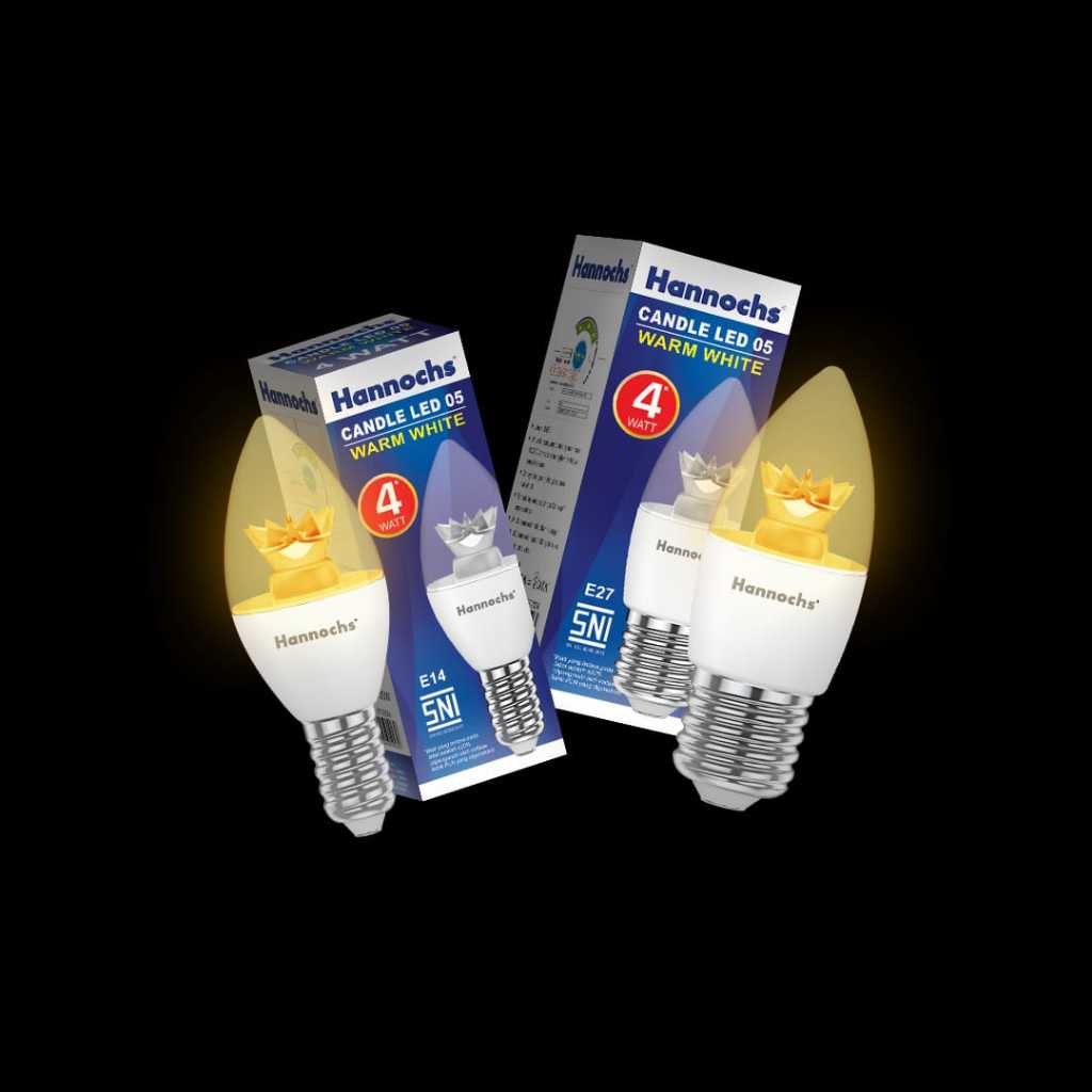 Hannochs Bohlam Lampu Hias Led Candle 05 E14 E27 4Watt / Lampu Lilin Jantung Hanochs E14 E27 4W LED 